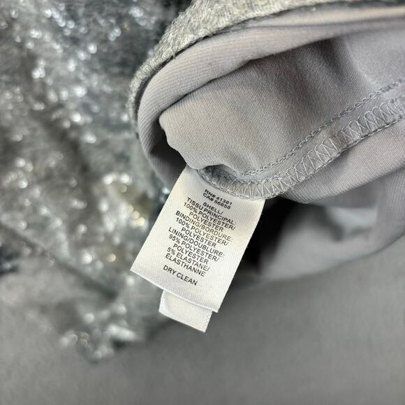 Ralph Lauren Sequin Dress 6 Glam MOB Cocktail Formal Floral Sheath Sleeveless - Picture 7 of 12